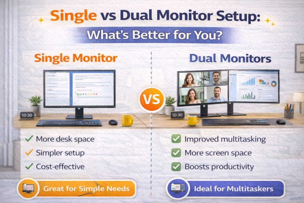 Single vs Dual Monitor Setup