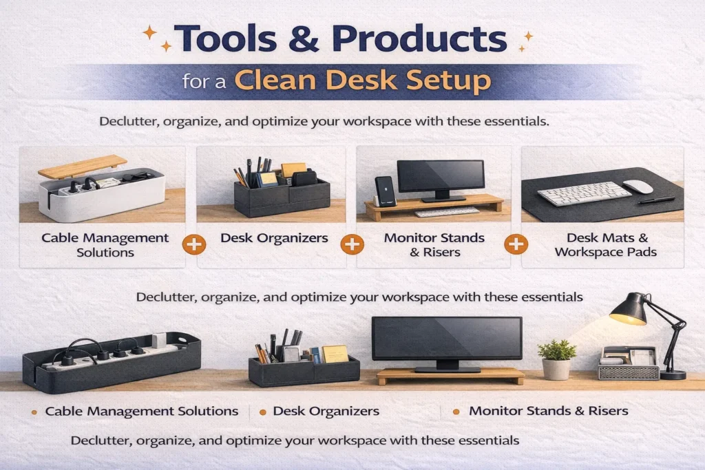 Tools & Products for a Clean Desk Setup