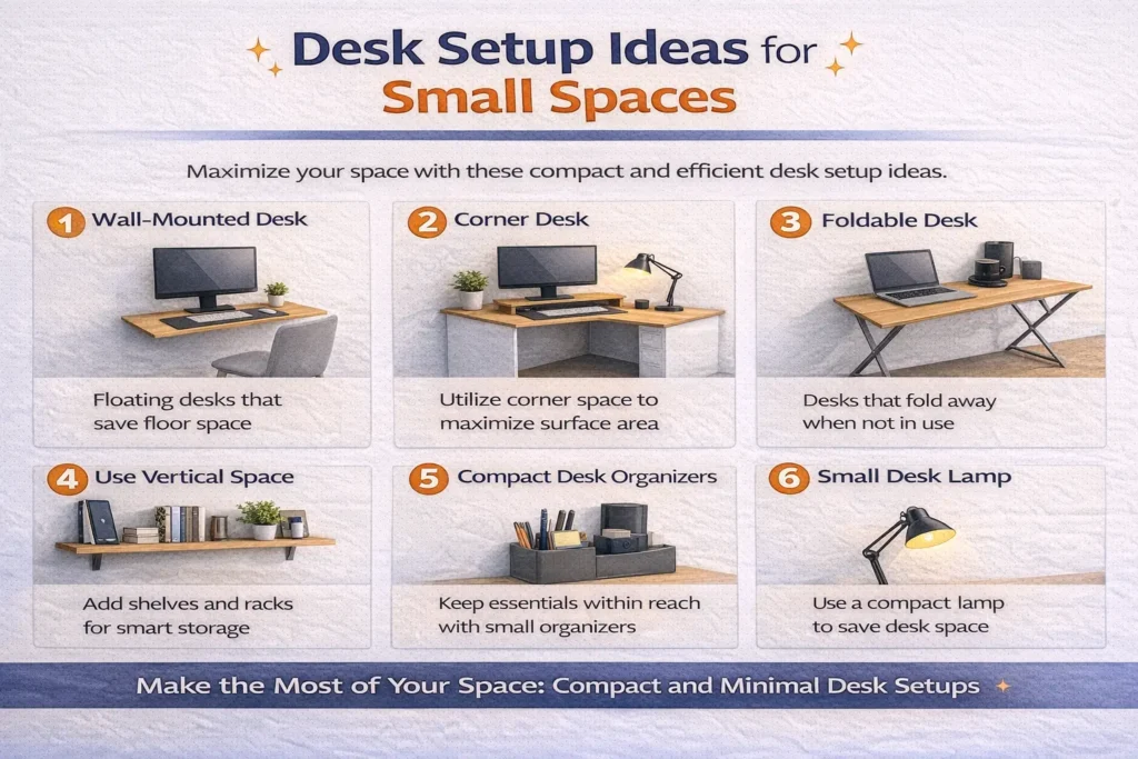 Desk Setup Ideas for Small Spaces