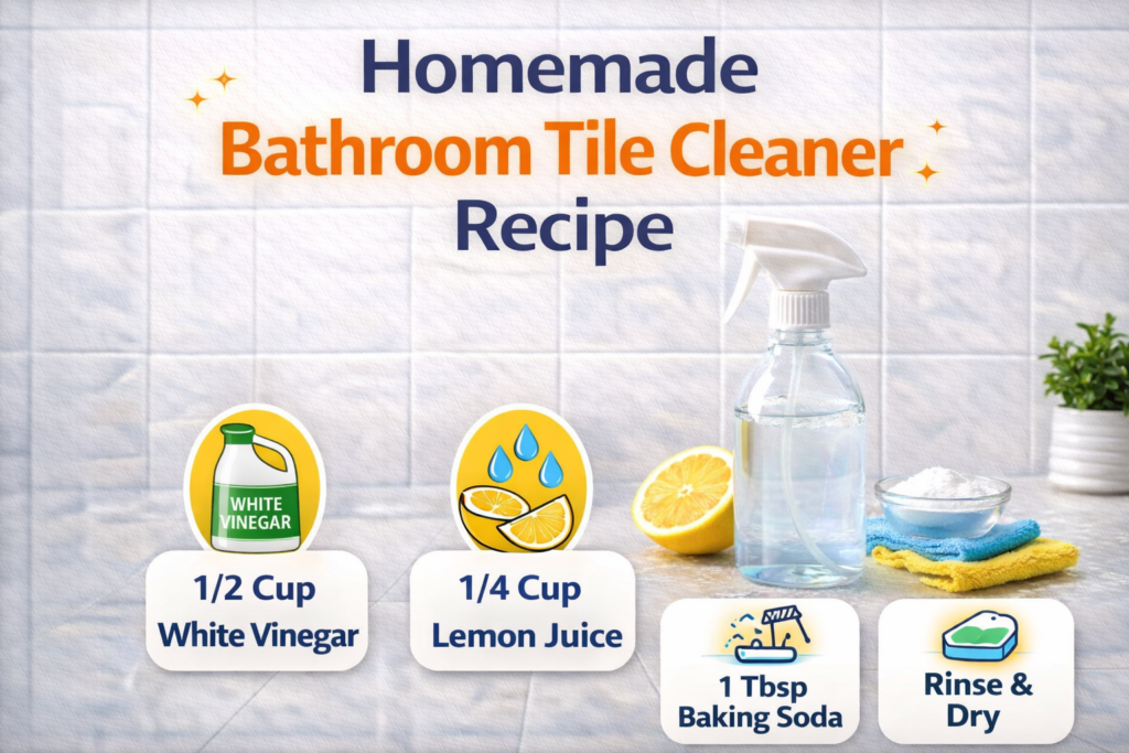 Homemade Bathroom Tile Cleaner Recipe