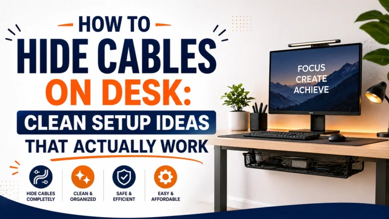 how to hide cables on desk