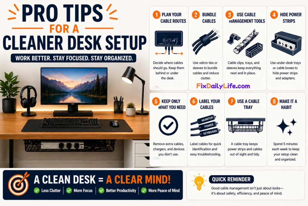 Pro Tips for a Cleaner Desk Setup