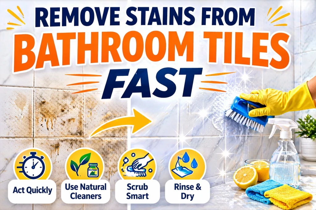 Remove Stains from Bathroom Tiles Fast