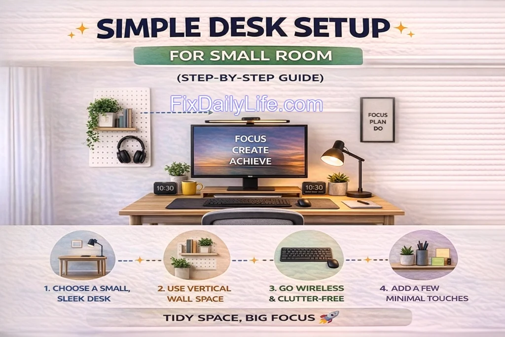 Simple Desk Setup for Small Room Step-by-Step Guide