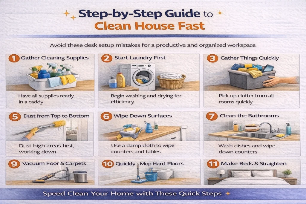 Step-by-Step Guide to Clean House Fast