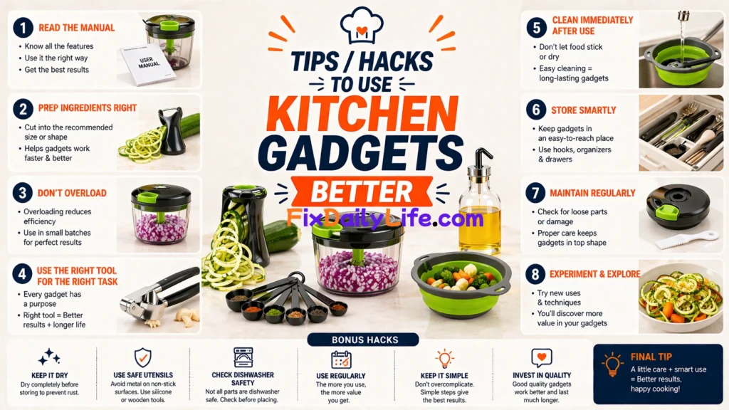 Tips Hacks to Use Kitchen Gadgets Better
