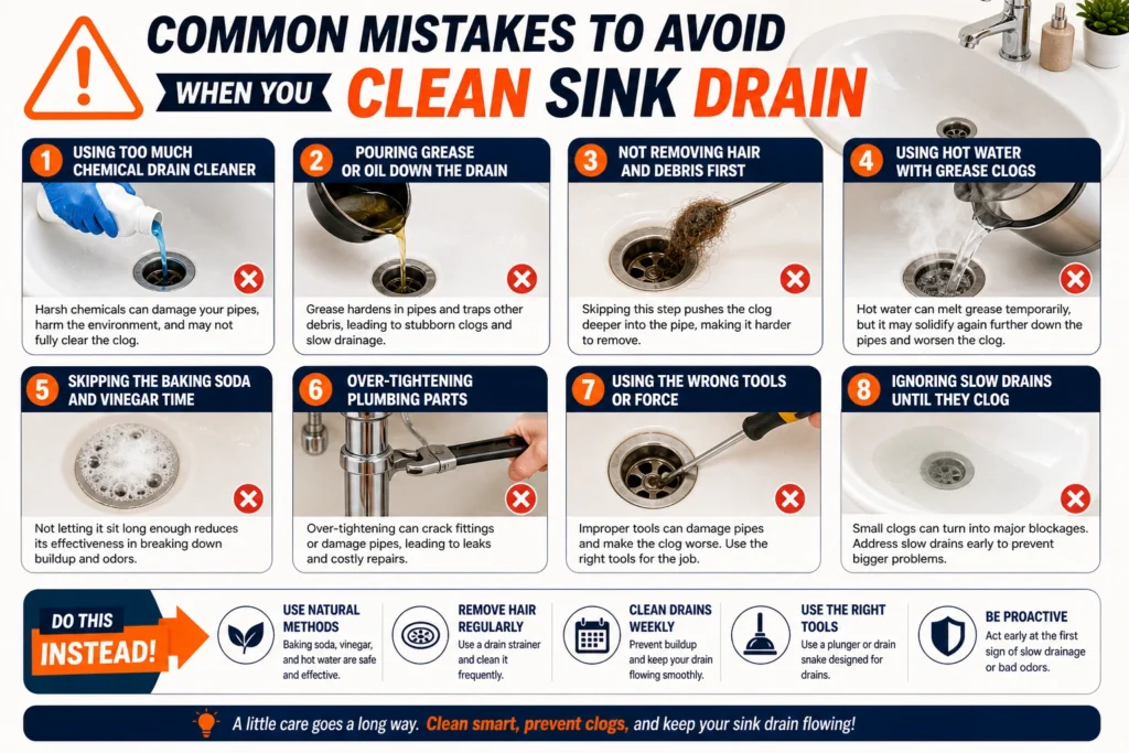 Common Mistakes to Avoid When You Clean Sink Drain