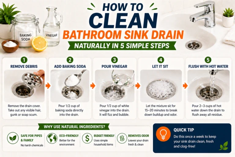 How to Clean Bathroom Sink Drain Naturally in 5 Simple Easy Step