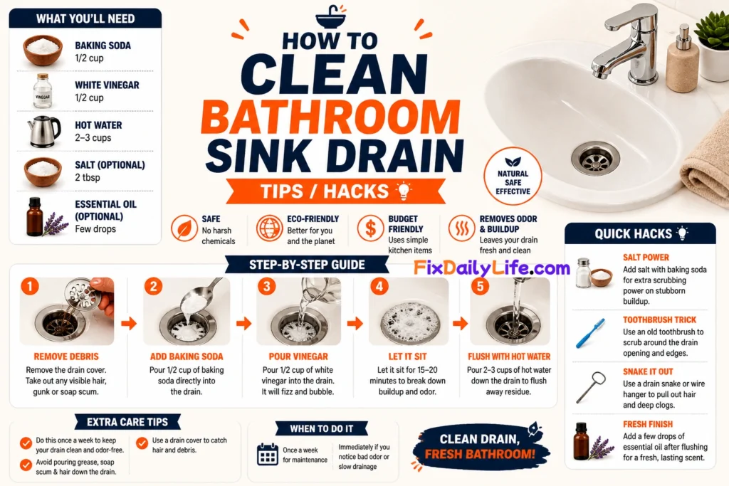 How to Clean Bathroom Sink Drain Tips Hacks 