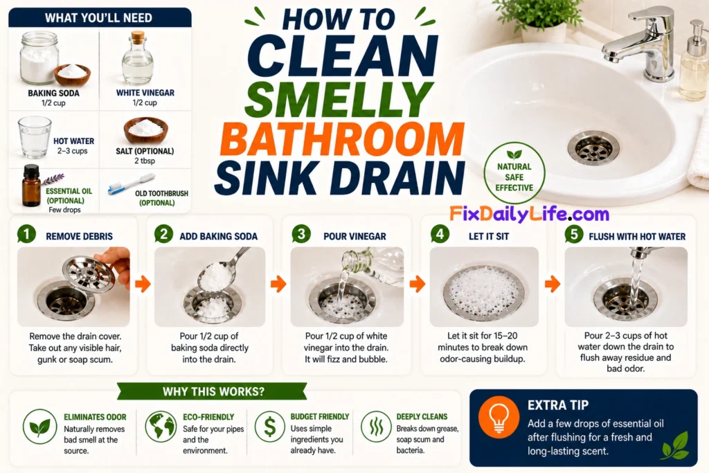 How to Clean Smelly Bathroom Sink Drain