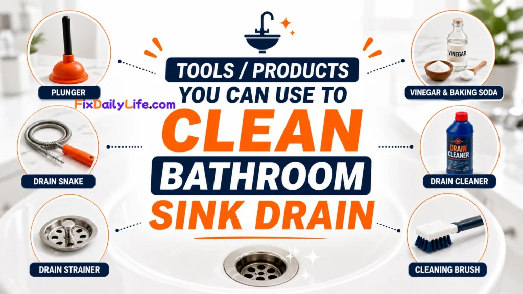 Tools Products You Can Use to Clean Bathroom Sink Drain