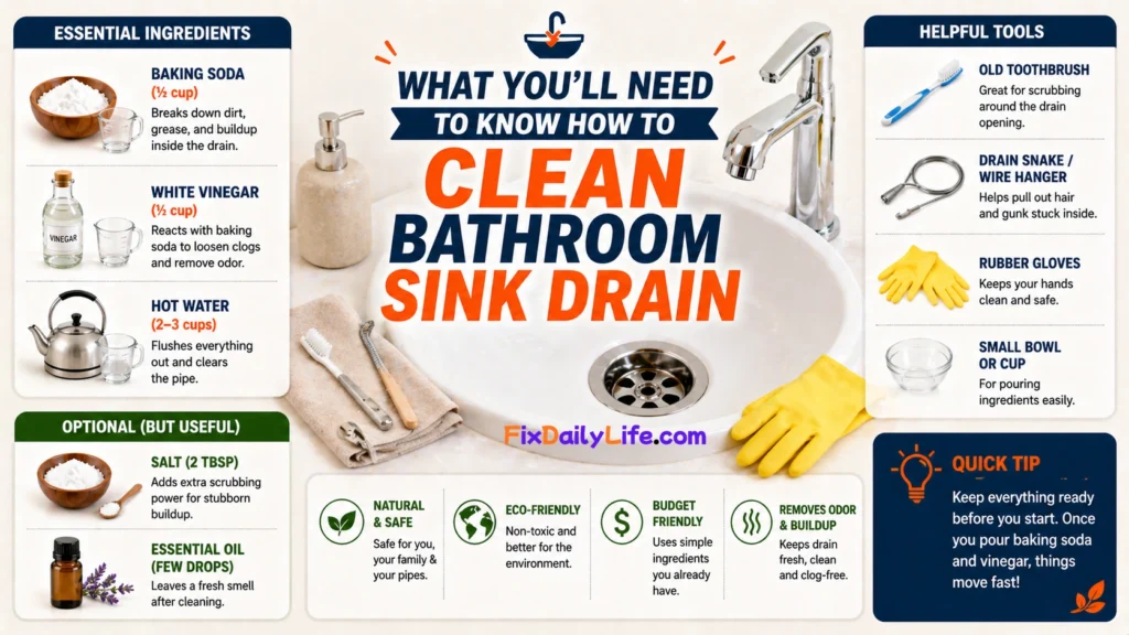 What You’ll Need to know How to Clean Bathroom Sink Drain